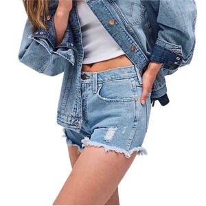 Wrangler Light Blue Jean Shorts for Women